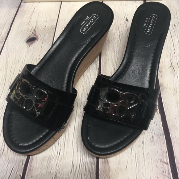 Coach Black cork wedge - Picture 2 of 9